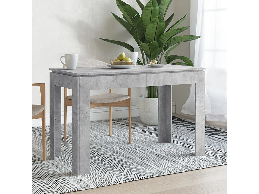 Table de salle à manger Gris béton 120 x 60 x 76 cm Aggloméré