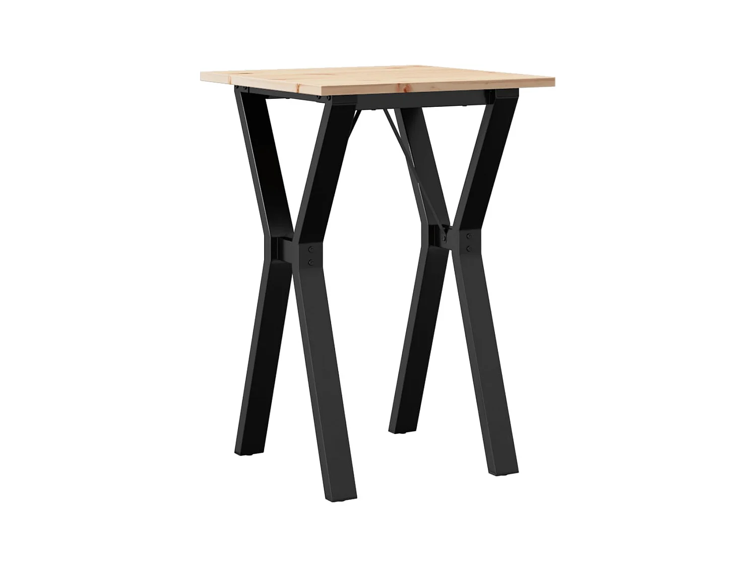 Mesa de jantar estrutura em Y 50x50x75 cm pinho e ferro fundido