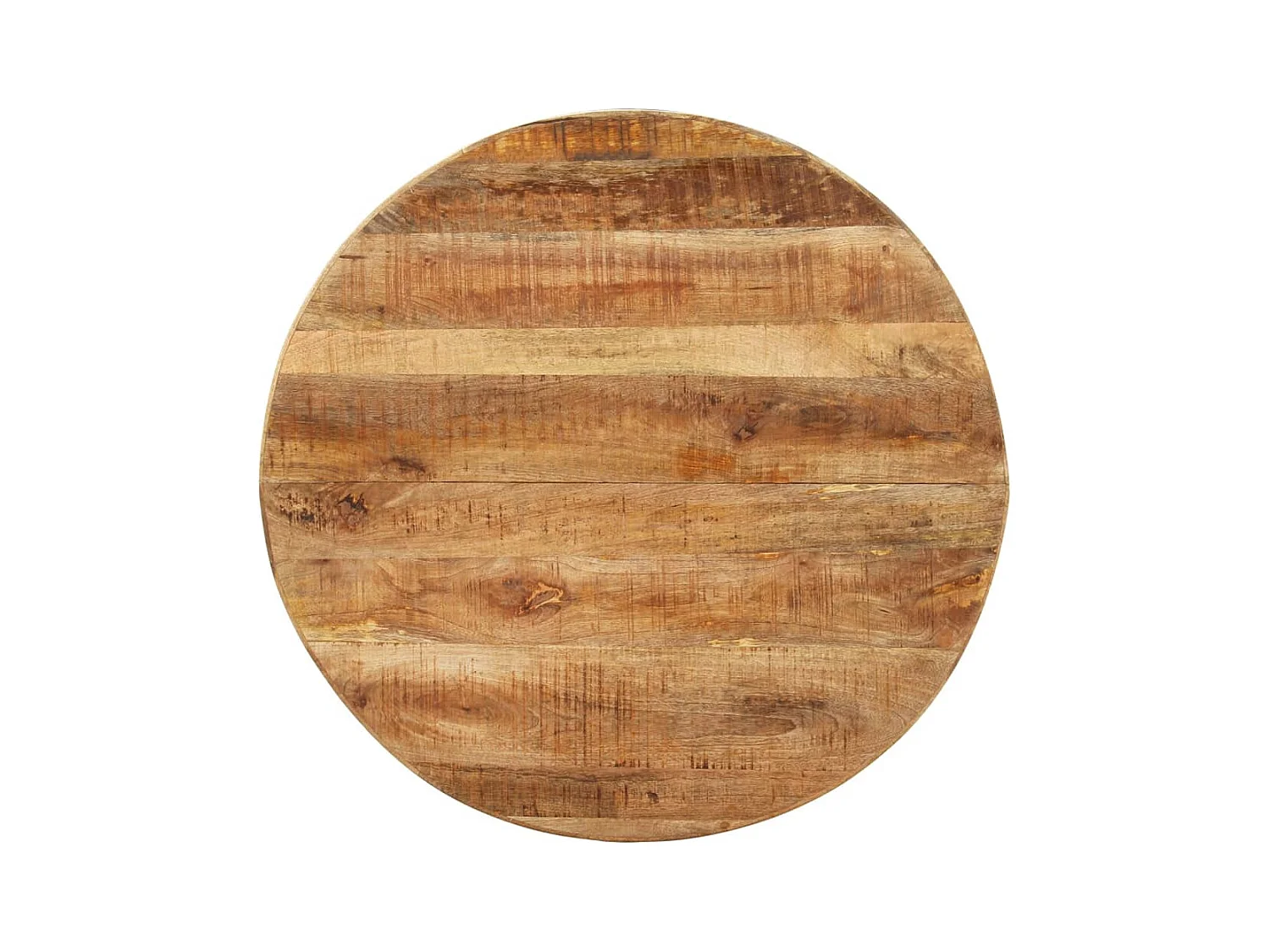 Table à manger ronde 100x100x75 cm Bois de manguier brut