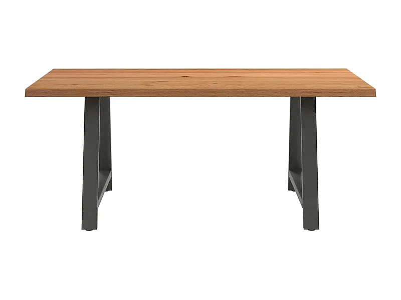 Eettafel rechthoekig 180x100x74 cm massief eikenhout lichtbruin