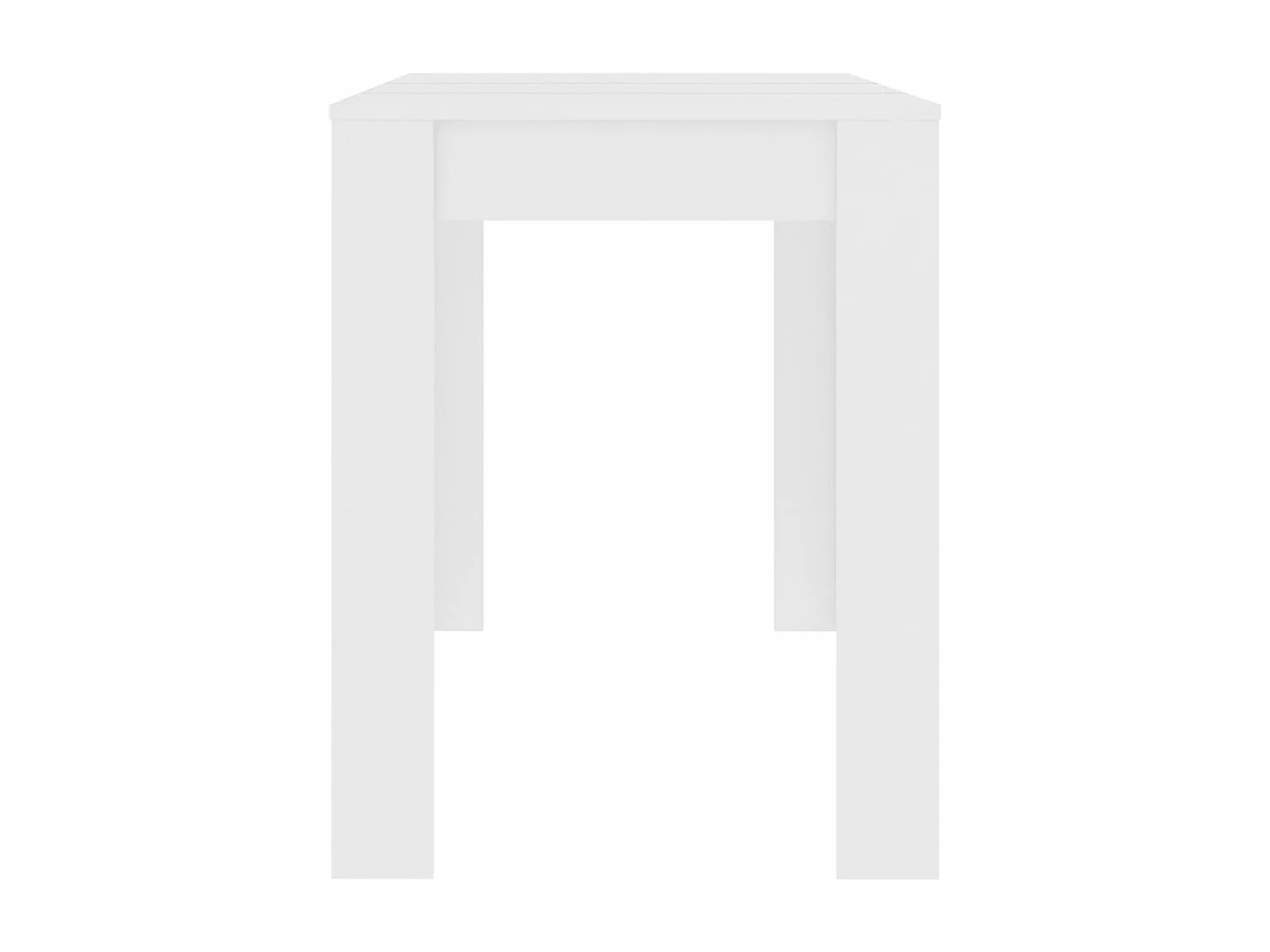 Mesa de jantar 120x60x76 cm contraplacado branco