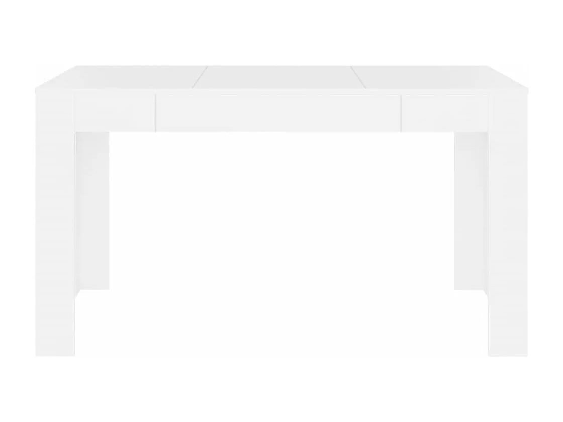 Table à manger Blanc 140x74,5x76 cm Bois d'ingénierie