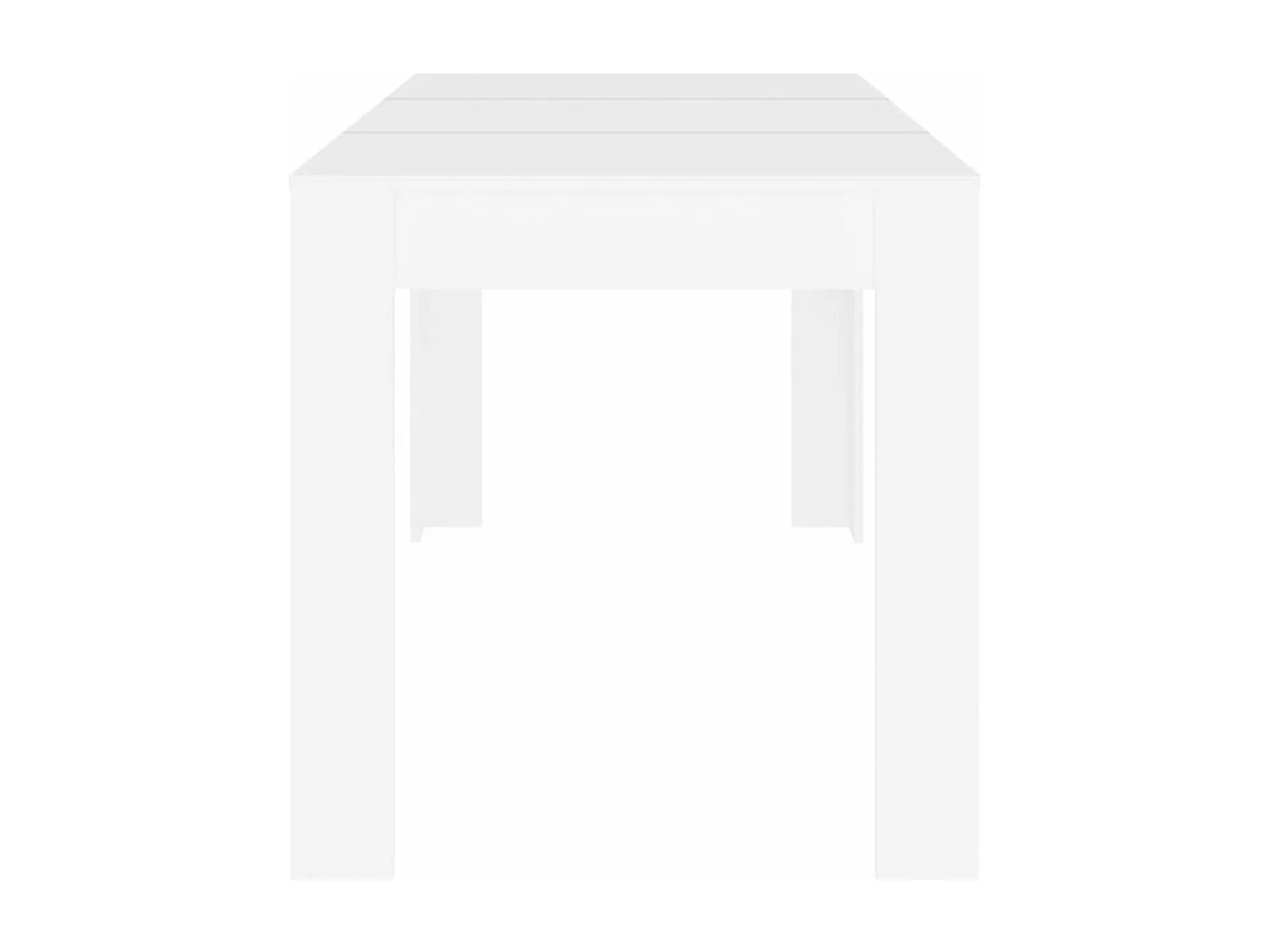 Table à manger Blanc 140x74,5x76 cm Bois d'ingénierie