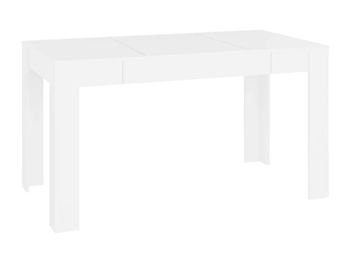 Table à manger Blanc 140x74,5x76 cm Bois d'ingénierie