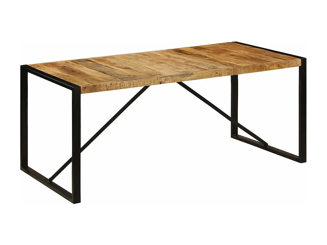 Eettafel 180 cm massief ruw mangohout