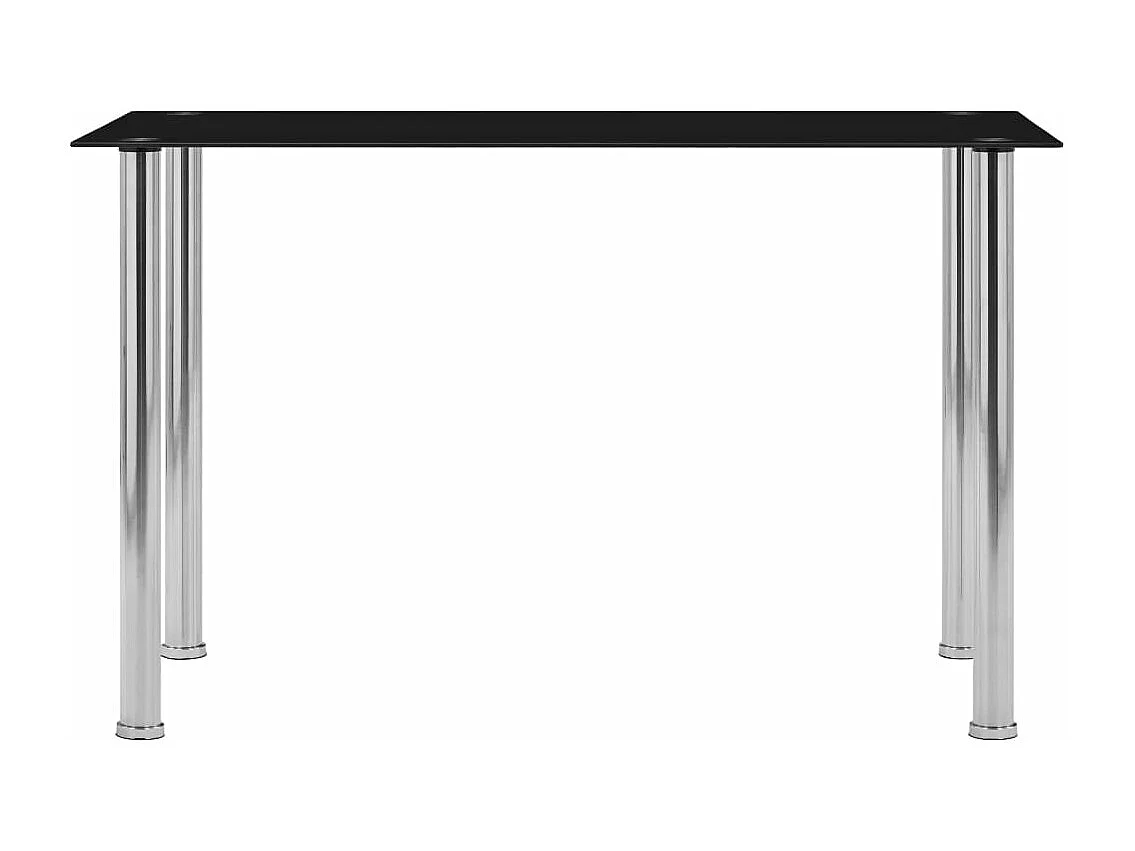 Table à manger Noir 120x60x75 cm Verre trempé