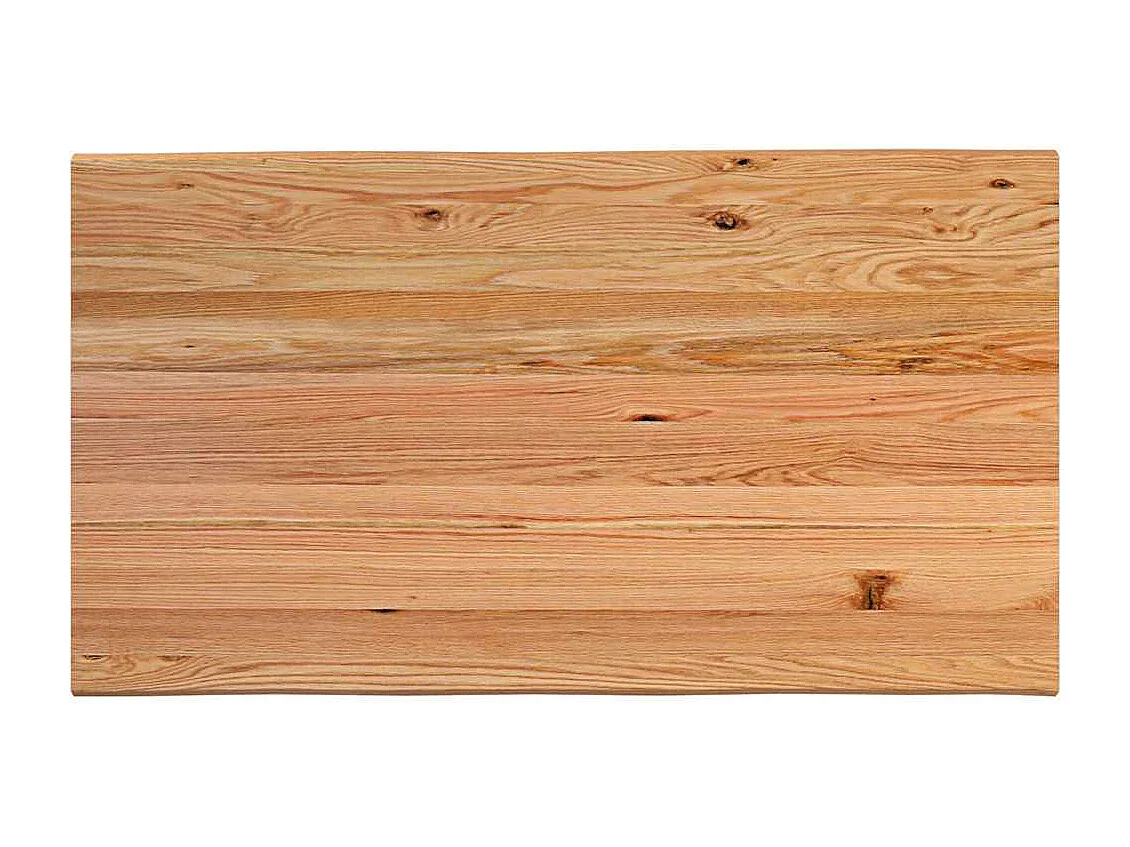 Table à manger marron clair bois de chêne massif rectangulaire