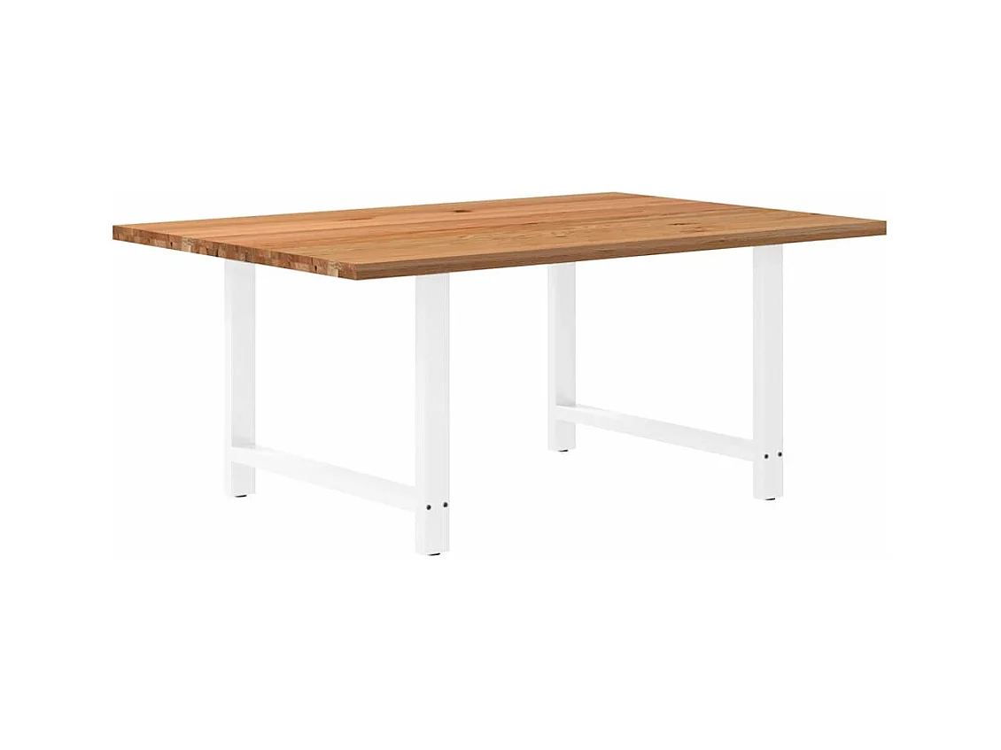 Eettafel rechthoekig 180x120x74 cm massief eikenhout lichtbruin