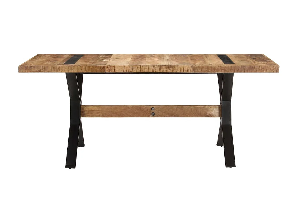 Eettafel 180x90x76 cm ruw mangohout