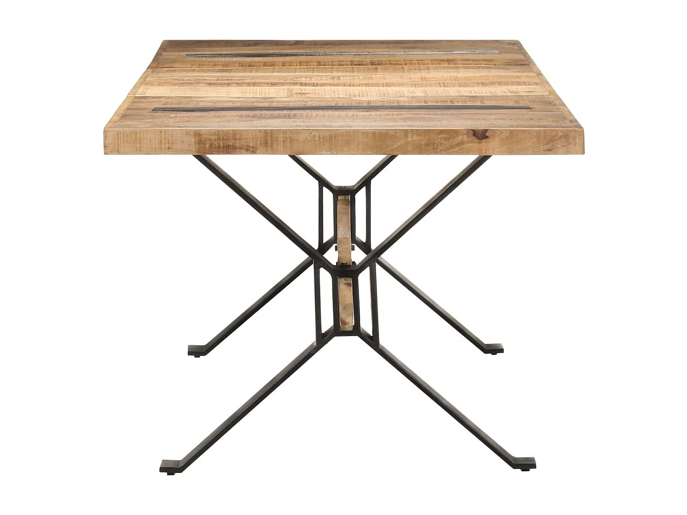 Eettafel 180x90x76 cm ruw mangohout