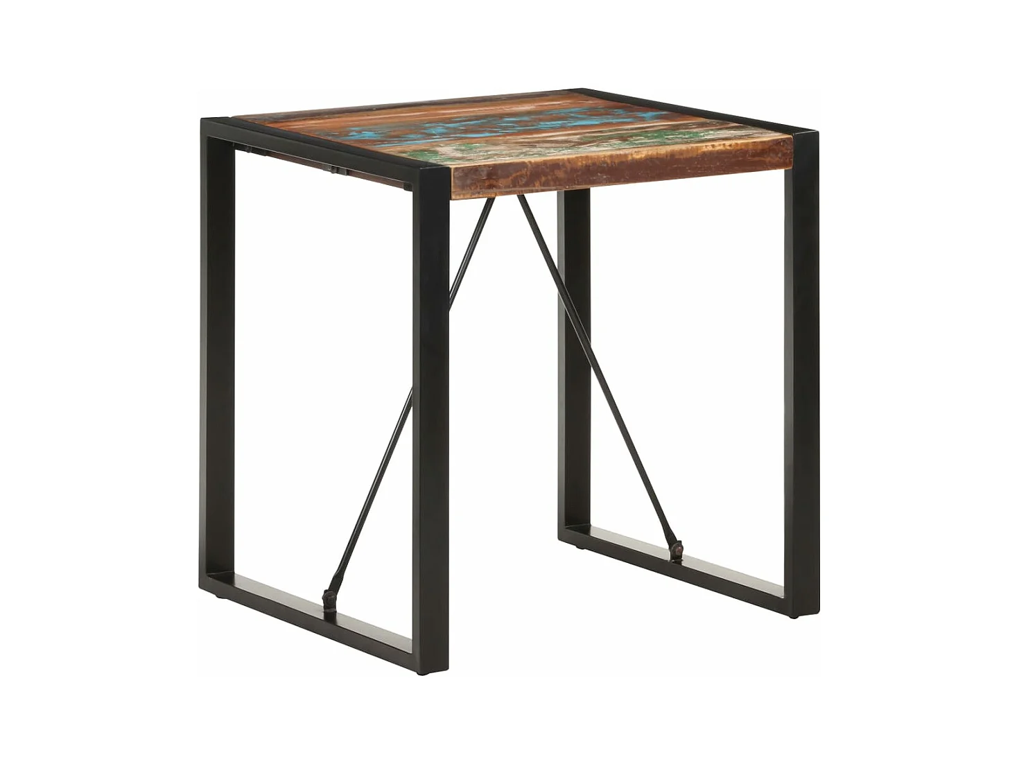 Eettafel 70x70x75 cm massief gerecycled hout