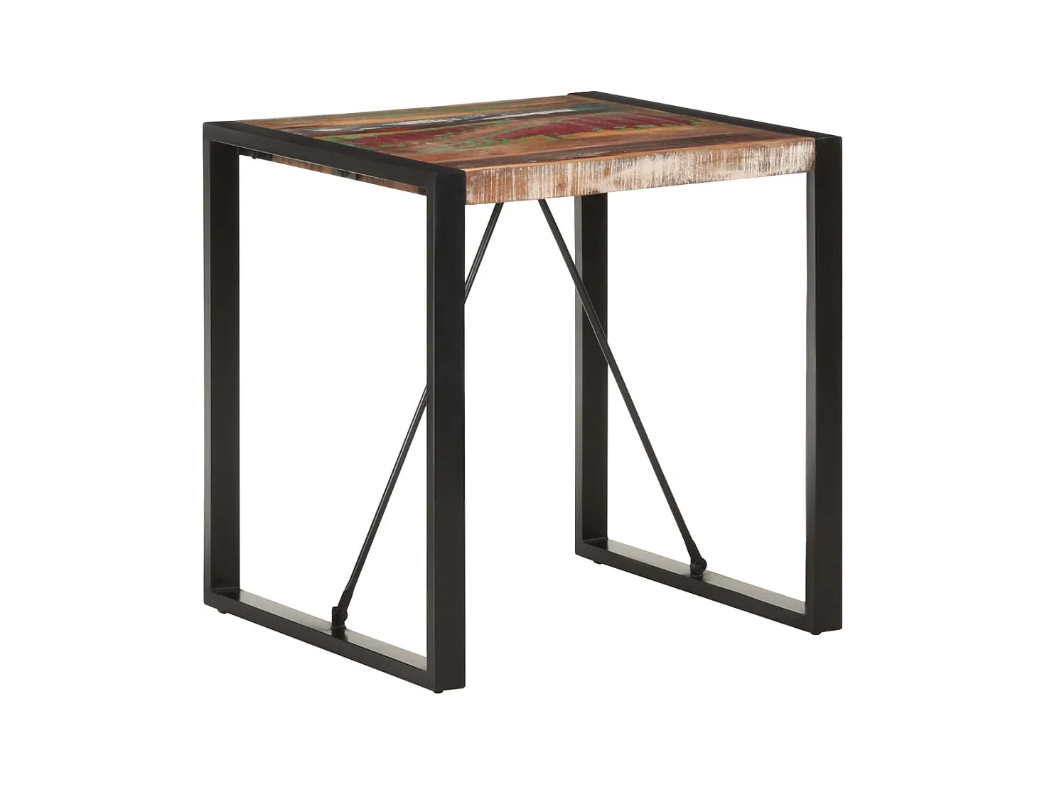 Eettafel 70x70x75 cm massief gerecycled hout