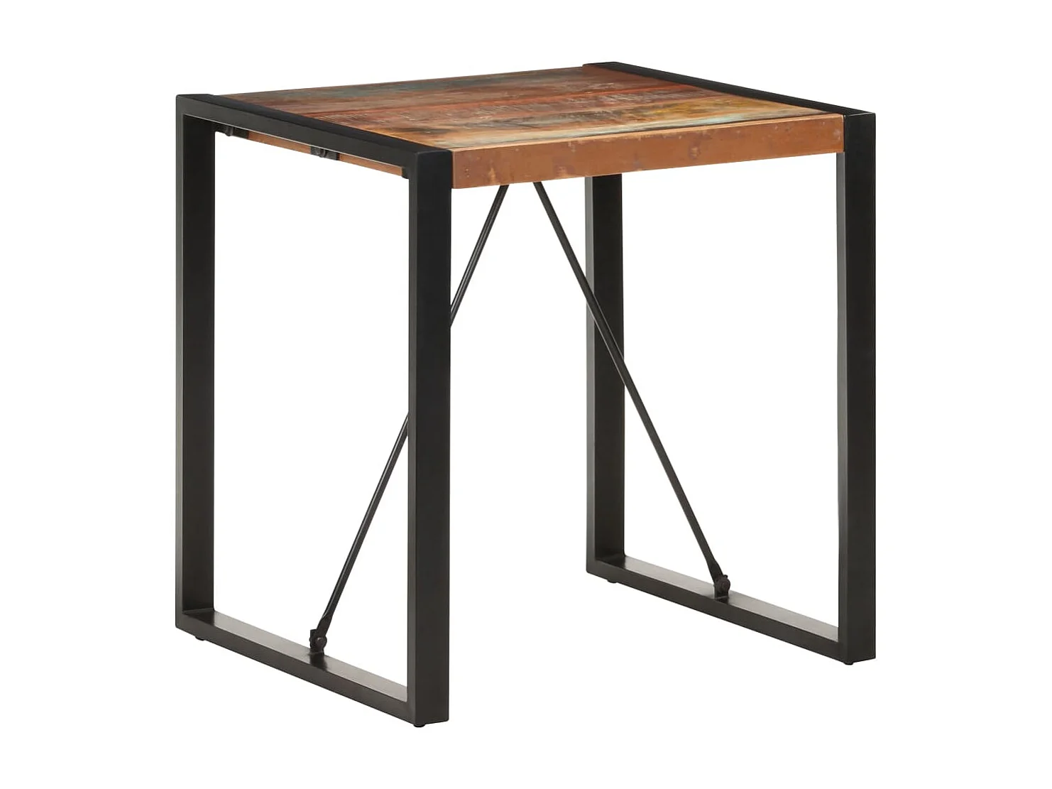 Eettafel 70x70x75 cm massief gerecycled hout