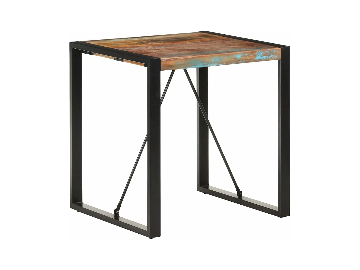 Table de salle à manger 70x70x75 cm Bois de récupération solide
