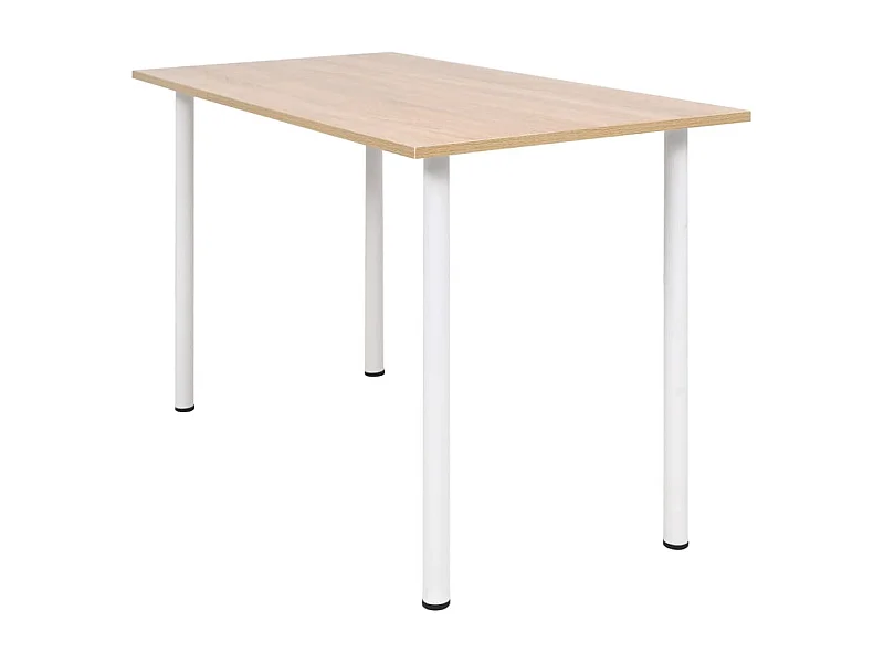 Mesa de jantar 120x60x73 cm cor carvalho e branco