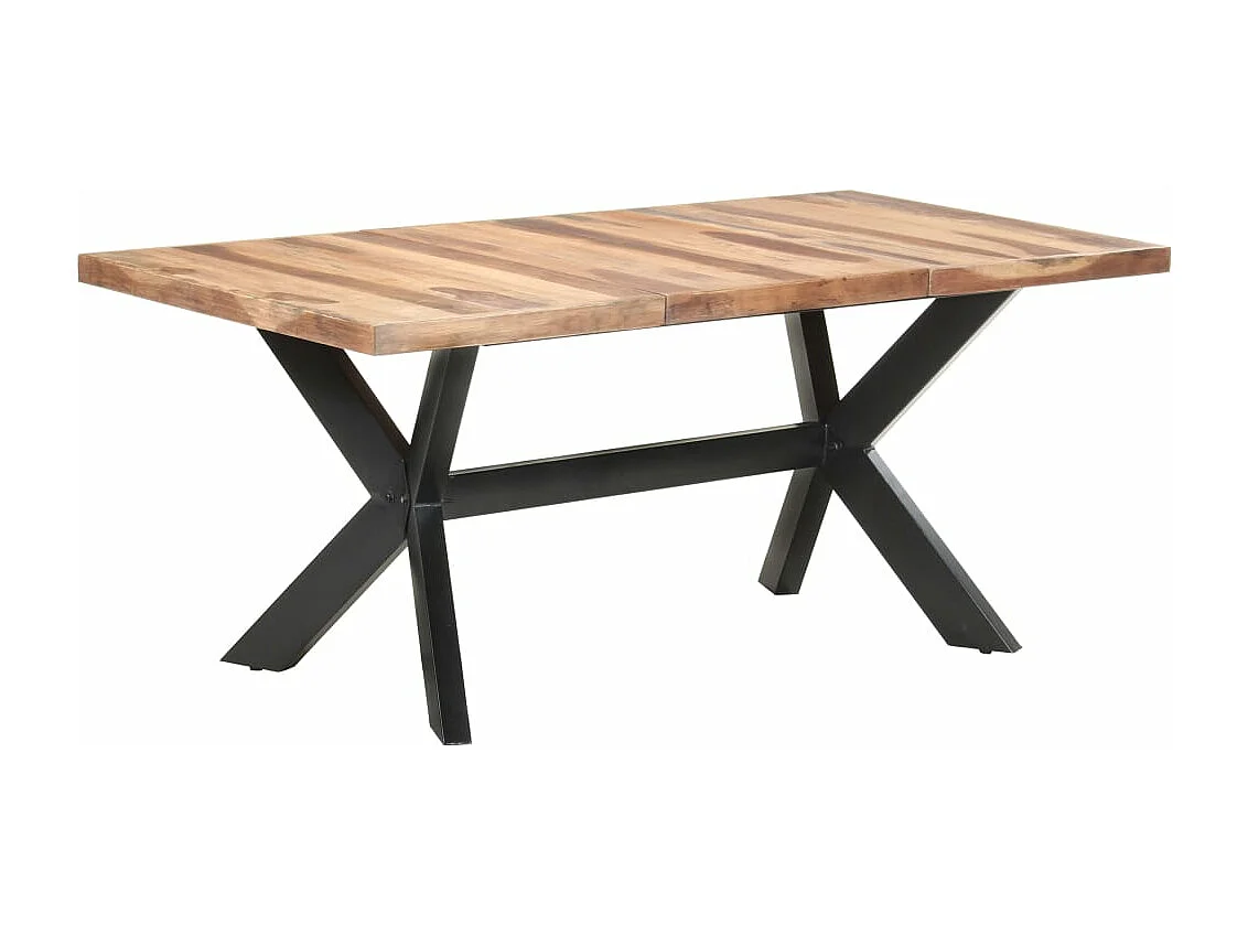Mesa de comedor de madera acacia acabado miel 180x90x75 cm