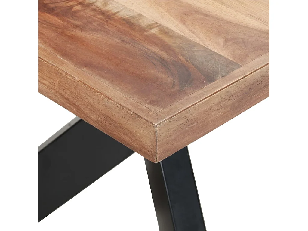 Mesa de comedor de madera acacia acabado miel 180x90x75 cm