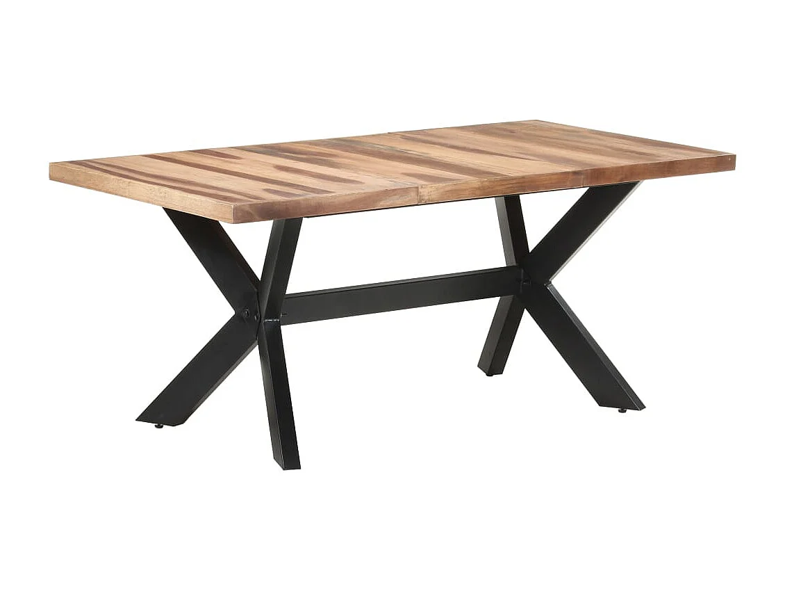 Mesa de comedor de madera acacia acabado miel 180x90x75 cm