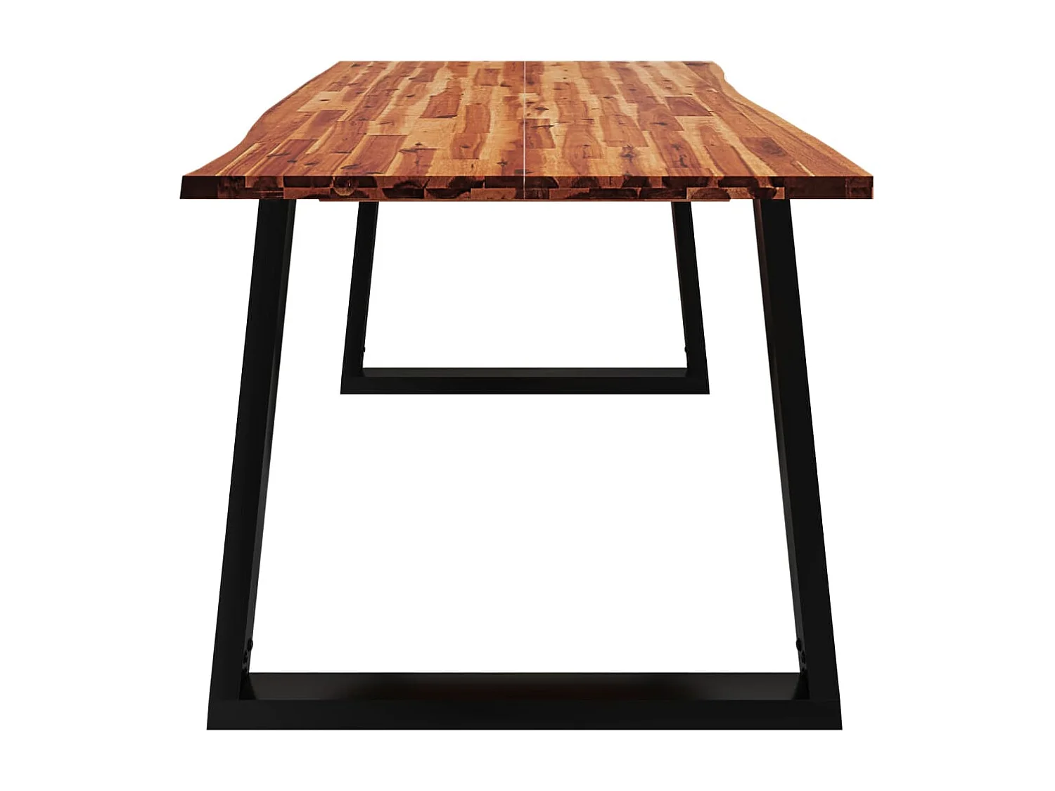 Mesa de comedor con borde vivo madera maciza acacia 180x90x75cm