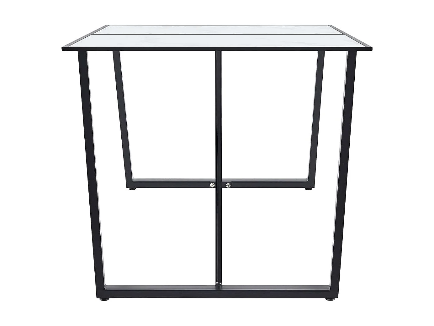 Table de salle à manger Blanc 160x80x75 cm Verre trempé