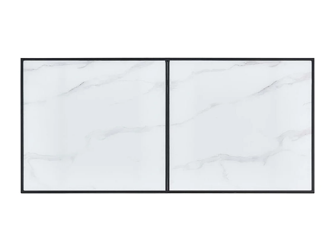 Table de salle à manger Blanc 160x80x75 cm Verre trempé