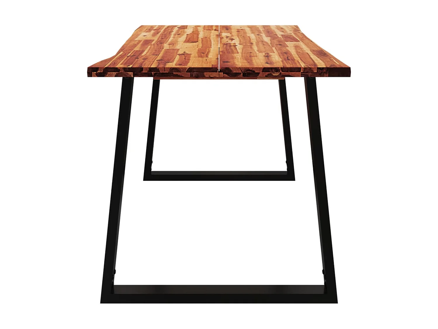 Eettafel met natuurlijke rand 140x80x75 cm massief acaciahout