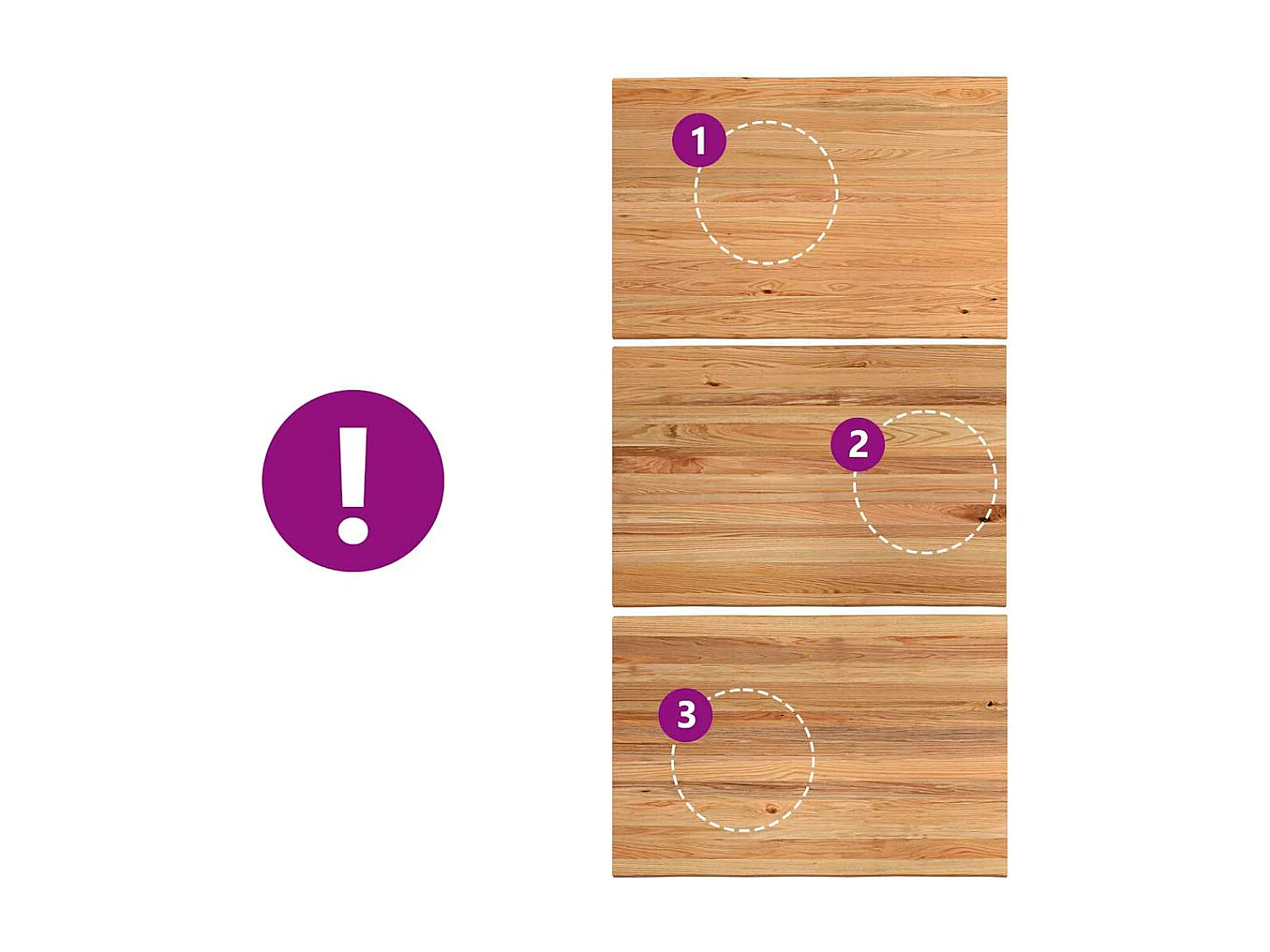 Table à manger marron clair bois de chêne massif rectangulaire