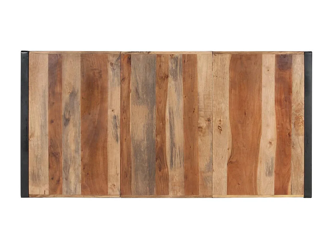 Mesa de comedor madera maciza con acabado sheesham 180x90x75 cm