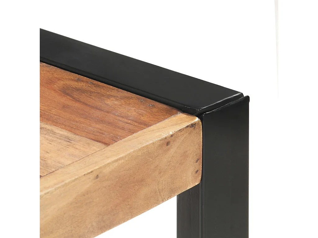 Mesa de comedor madera maciza con acabado sheesham 180x90x75 cm