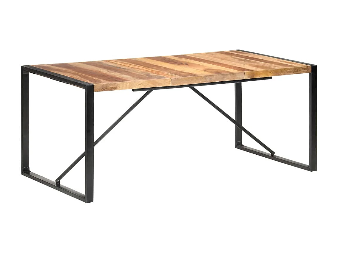 Mesa de comedor madera maciza con acabado sheesham 180x90x75 cm