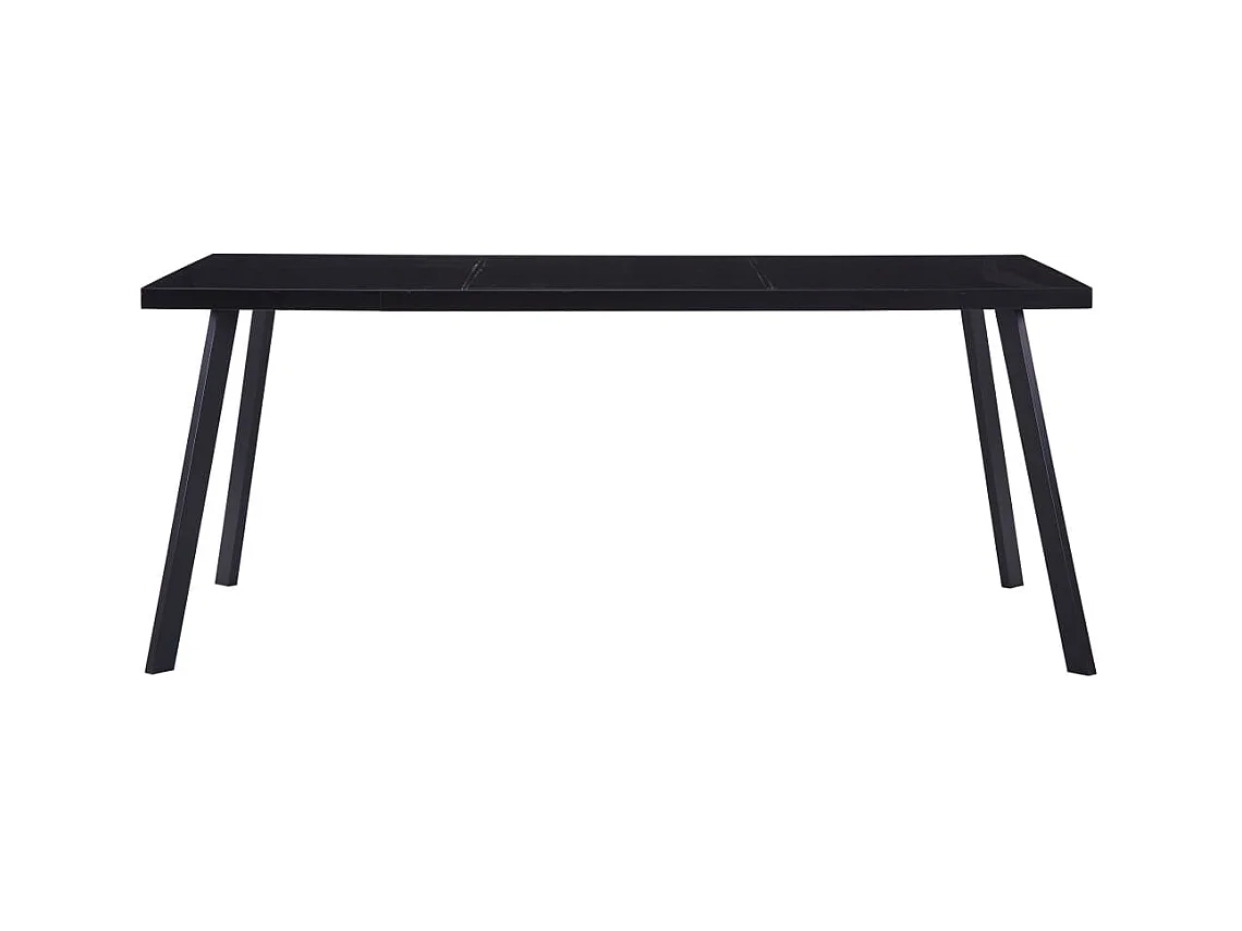 Table de salle à manger Noir 160x80x75 cm Verre trempé