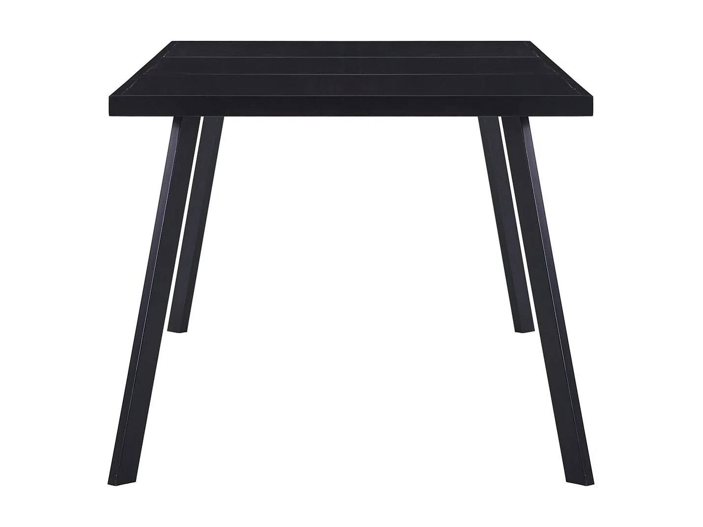 Eettafel 160x80x75 cm gehard glas zwart
