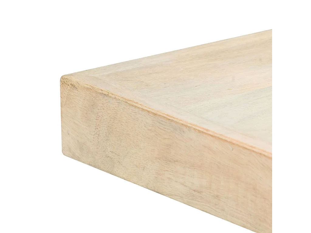 Table à manger Blanc 120x60x75 cm Bois de manguier massif