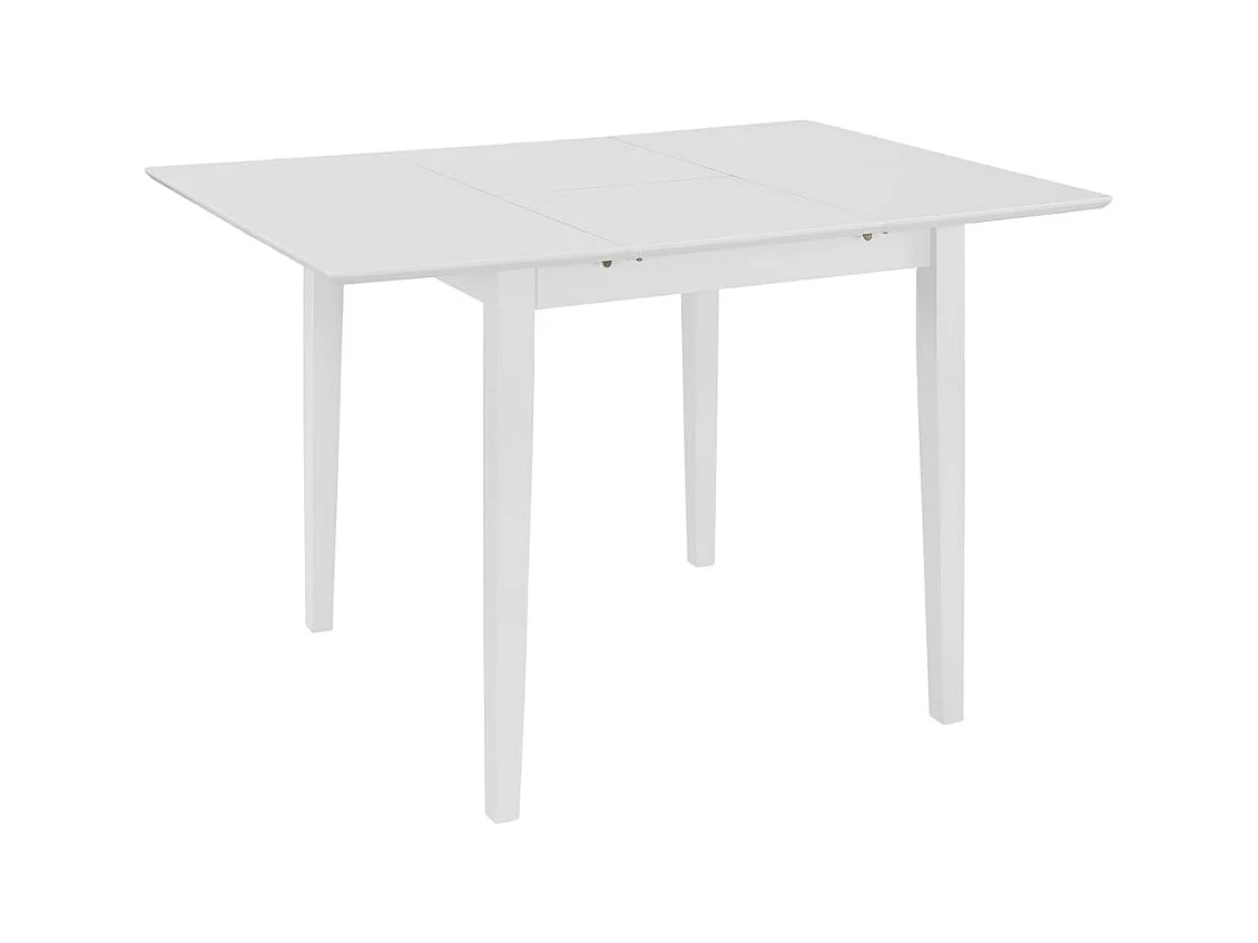 Table à manger extensible Blanc (80-120) x 80 x 74 cm MDF