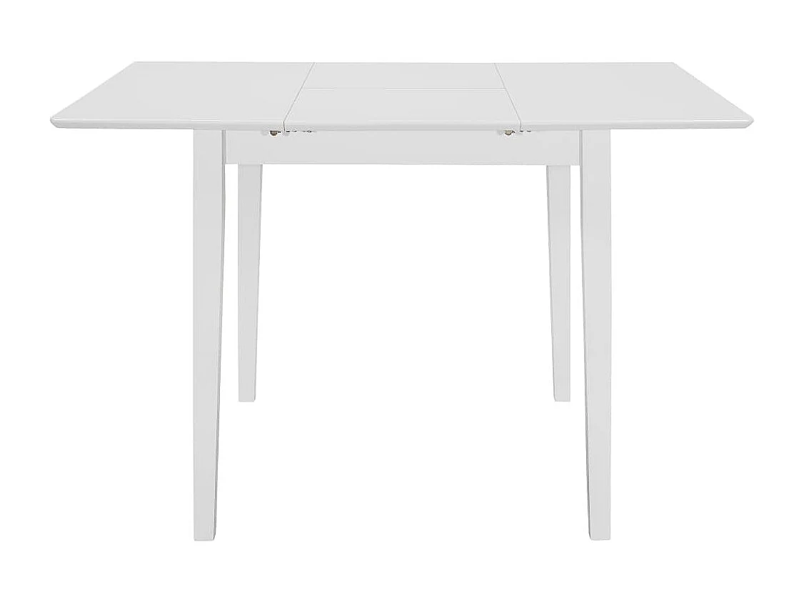 Mesa de comedor extensible blanca (80-120)x80x74 cm MDF