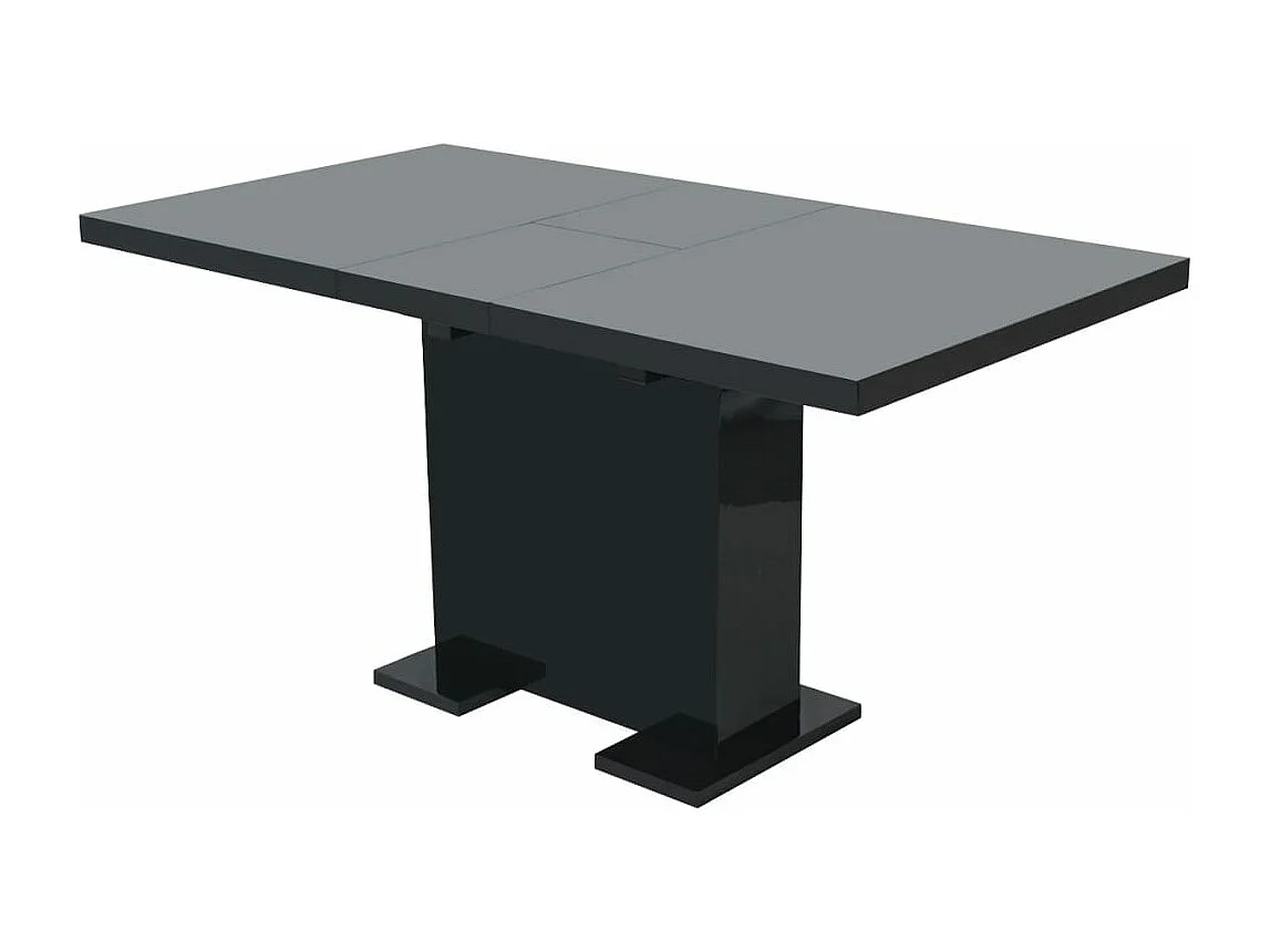 Table à manger extensible noir brillant