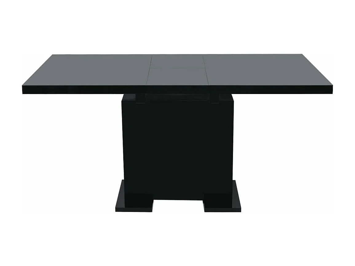 Table à manger extensible noir brillant