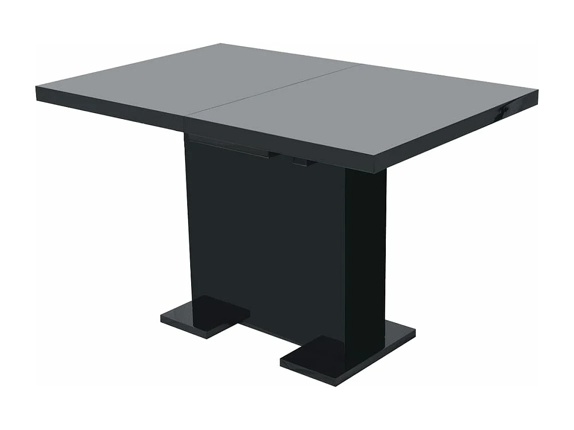 Table à manger extensible noir brillant