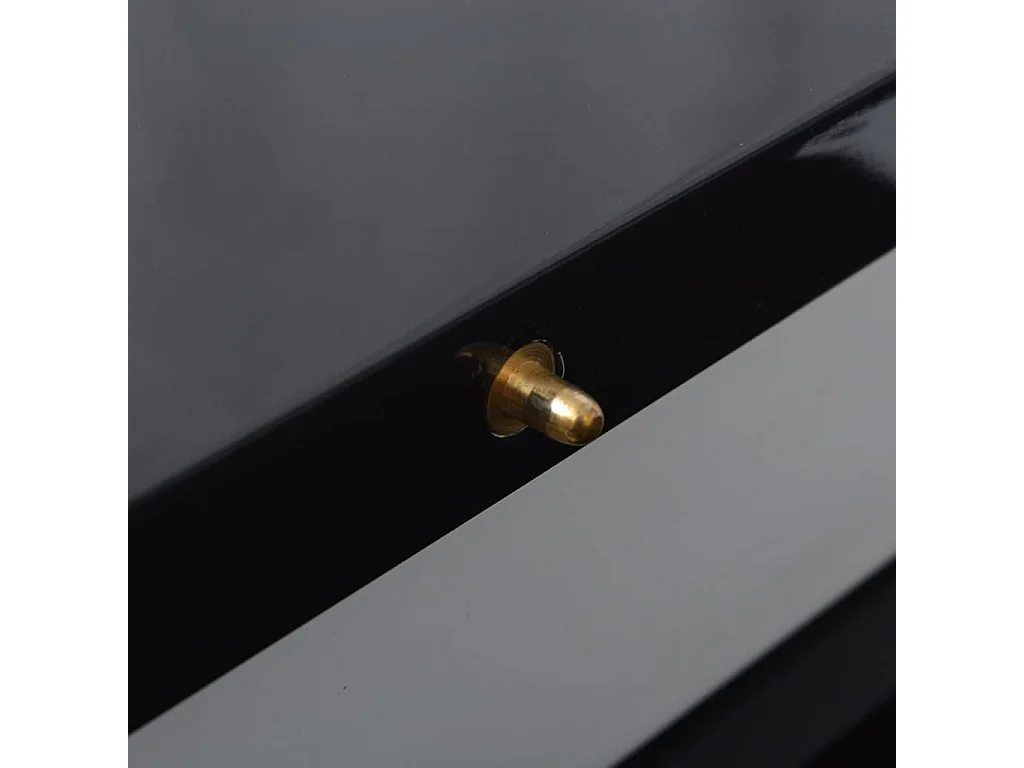 Table à manger extensible noir brillant