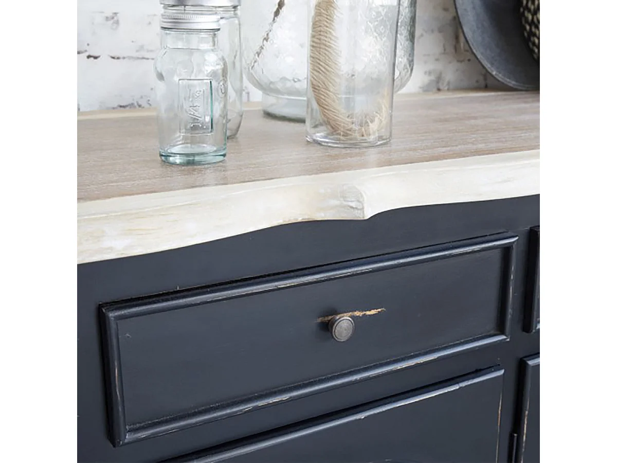 Commode en acajou massif et teck 150 cm