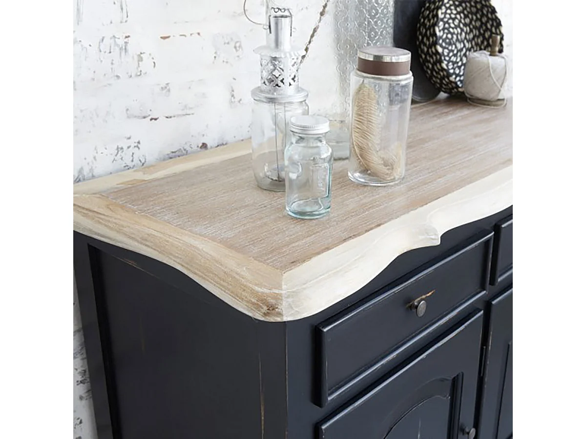 Commode en acajou massif et teck 150 cm