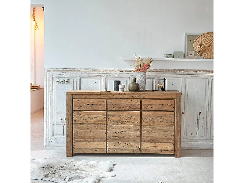 Commode en teck recyclé massif 160 cm