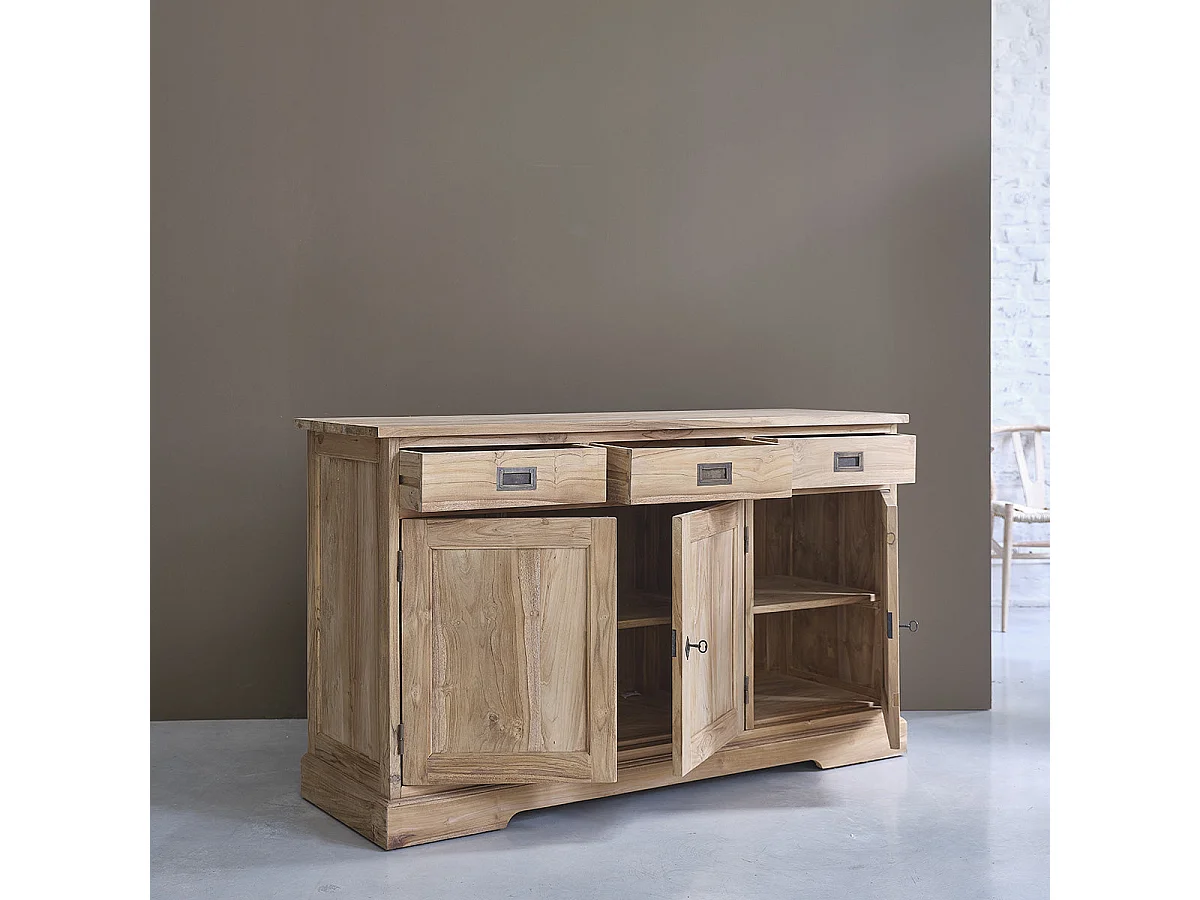 Cassettiera in teak massello 150 cm