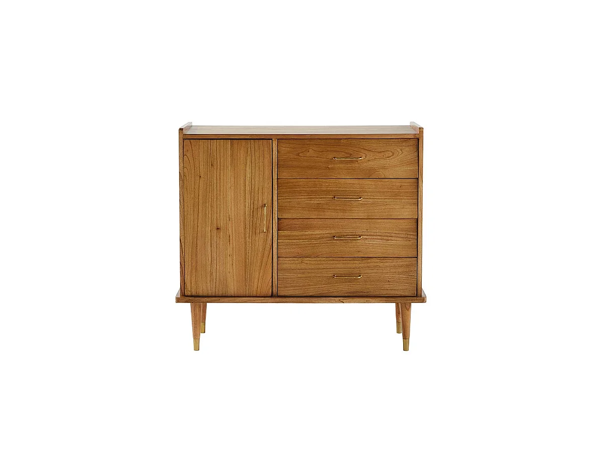 Cassettiera in mindi massello 105 cm