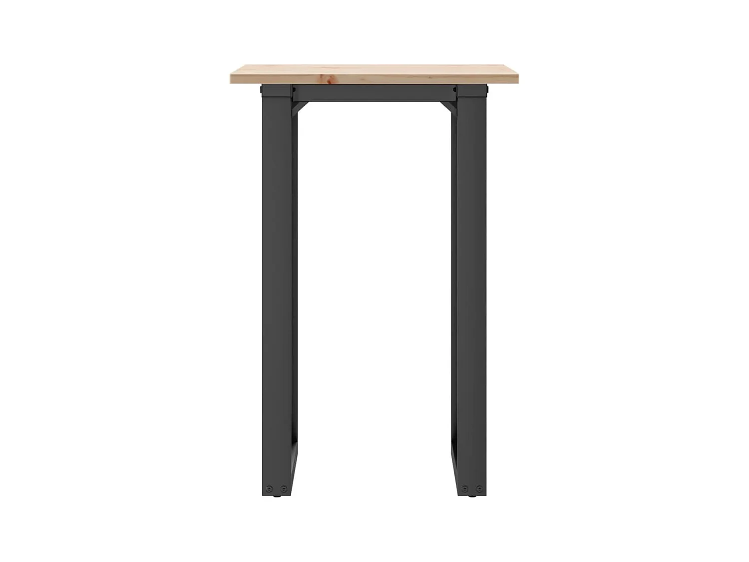 Mesa de jantar estrutura em O 50x50x75 cm pinho e ferro fundido