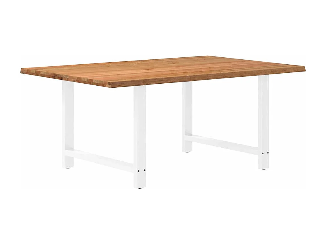 Eettafel rechthoekig 180x120x74 cm massief eikenhout lichtbruin