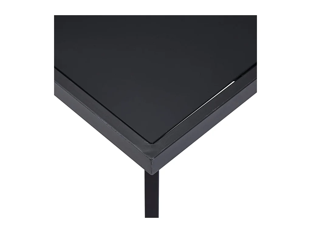 Table de salle à manger Noir 140x70x75 cm Verre trempé