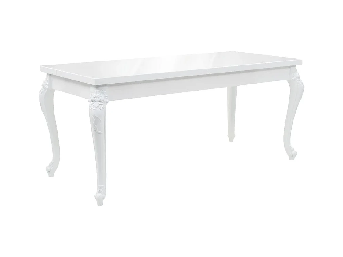 Table de salle à manger 179x89x81 cm Blanc brillant