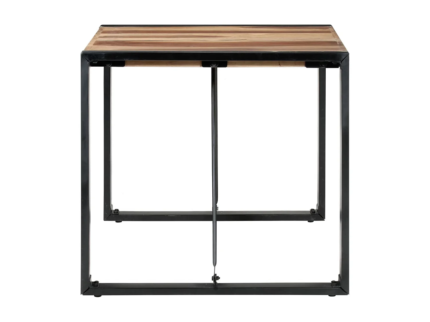 Mesa de comedor madera maciza con acabado sheesham 80x80x75 cm