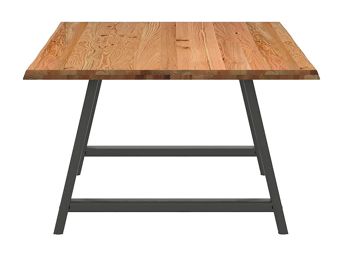 Table à manger avec bord naturel 180x100x74cm bois massif chêne